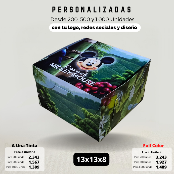 Caja 13x13x8 Caja Ecológica Personalizada