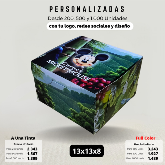 Caja 13x13x8 Caja Ecológica Personalizada