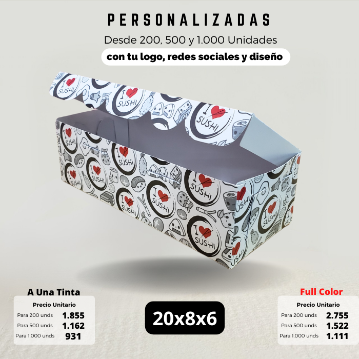 Caja 20x8x6 Caja Ecológica Personalizada