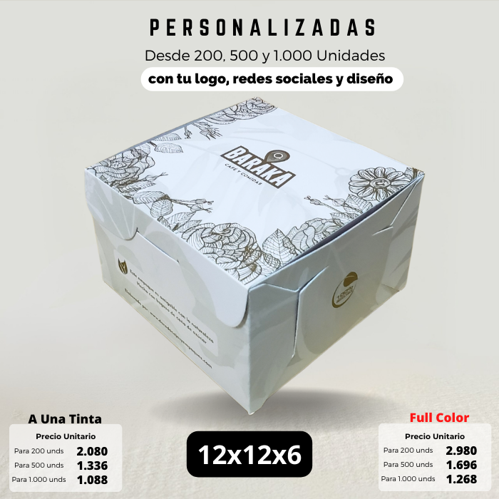 Caja 12x12x6 Caja Ecológica Personalizada