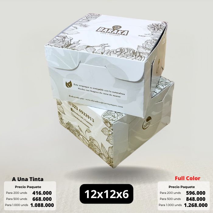 Caja 12x12x6 Caja Ecológica Personalizada