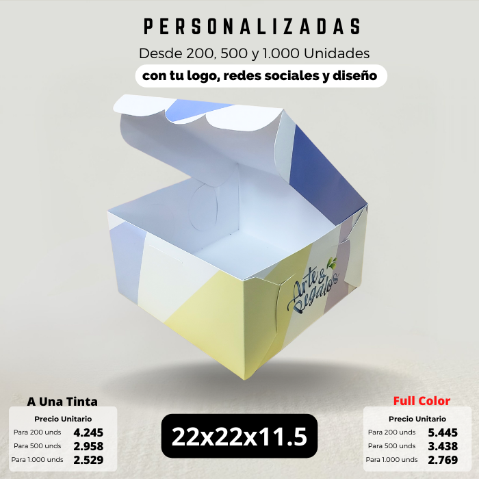 Caja 22x22x11.5 Caja Ecológica Personalizada