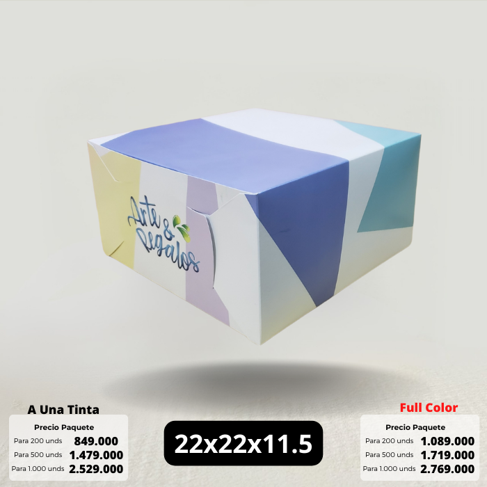 Caja 22x22x11.5 Caja Ecológica Personalizada