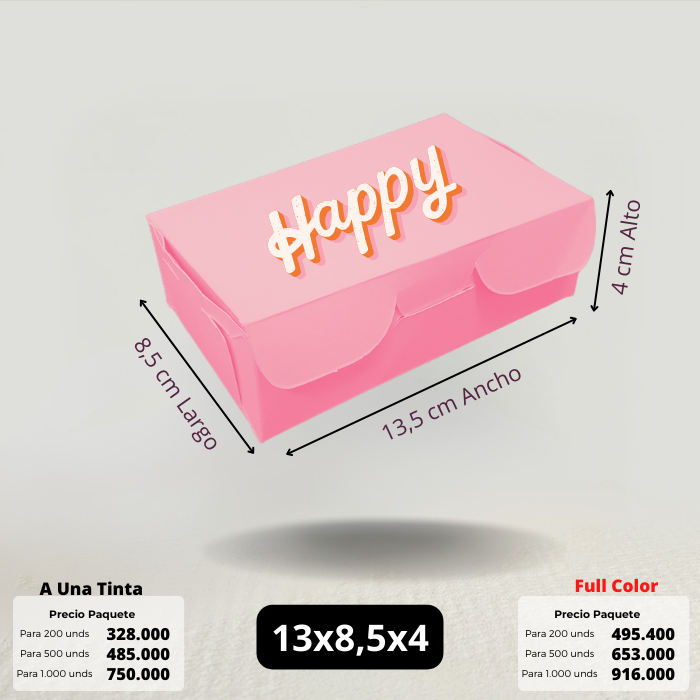 Caja 13x8.5x4 Caja Ecológica Personalizada