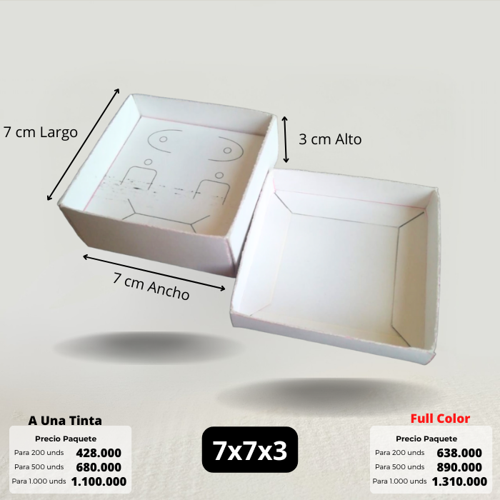 Caja Joyeria 7x7x3 Caja Ecológica Personalizada