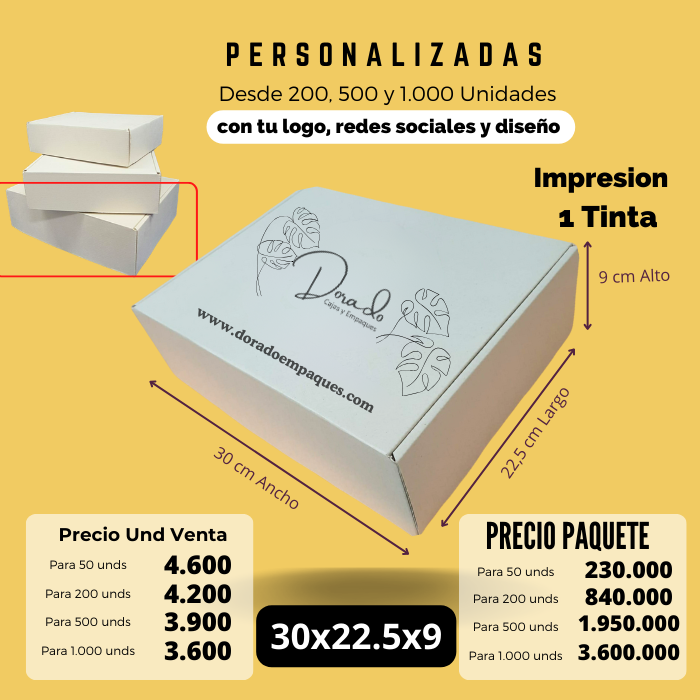 Caja 30x22.5x9 Microcorrugado Caja Ecológica Personalizada