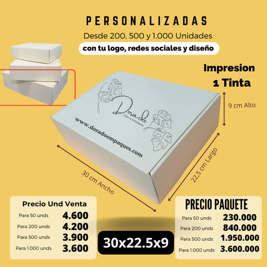 Caja 30x22.5x9 Microcorrugado Caja Ecológica Personalizada
