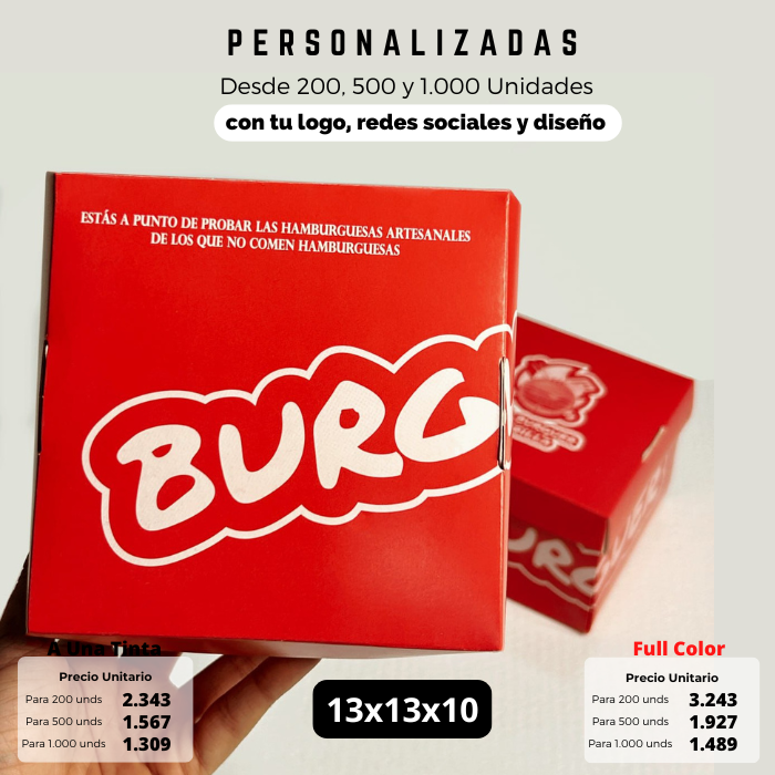 Caja 13x13x10 Caja Ecológica Personalizada