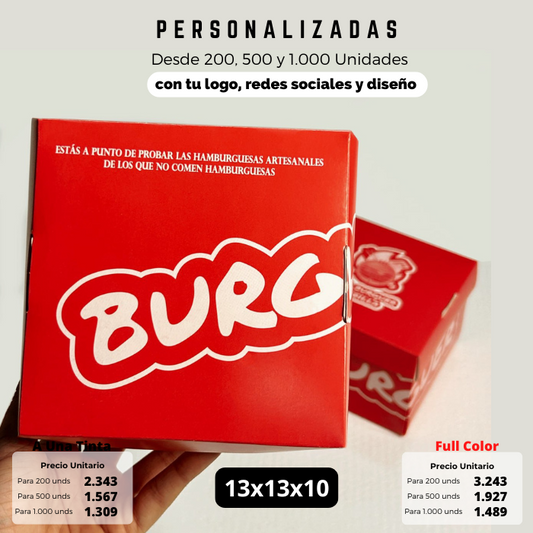 Caja 13x13x10 Caja Ecológica Personalizada