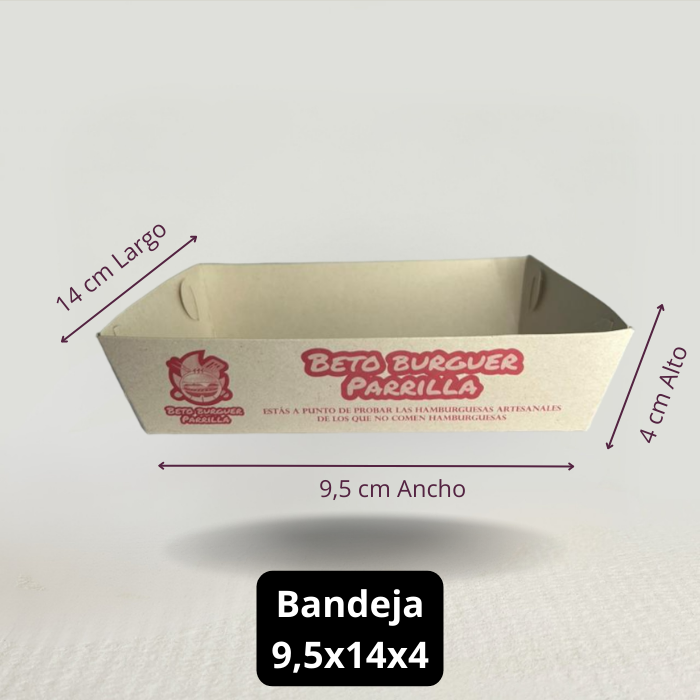Bandeja 9.5x14x4 Bandeja Ecológica Personalizada